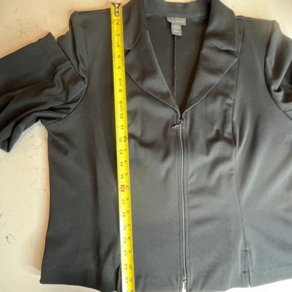 Lane Bryant Sz 18/20 A-Line Zip Up Suit Jacket Black - Picture 11 of 13